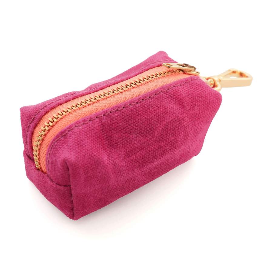 Hot Pink Waxed Canvas Waste Bag Dispenser (Made in the USA) - Image 3