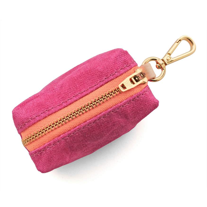 Hot Pink Waxed Canvas Waste Bag Dispenser (Made in the USA) - Image 4