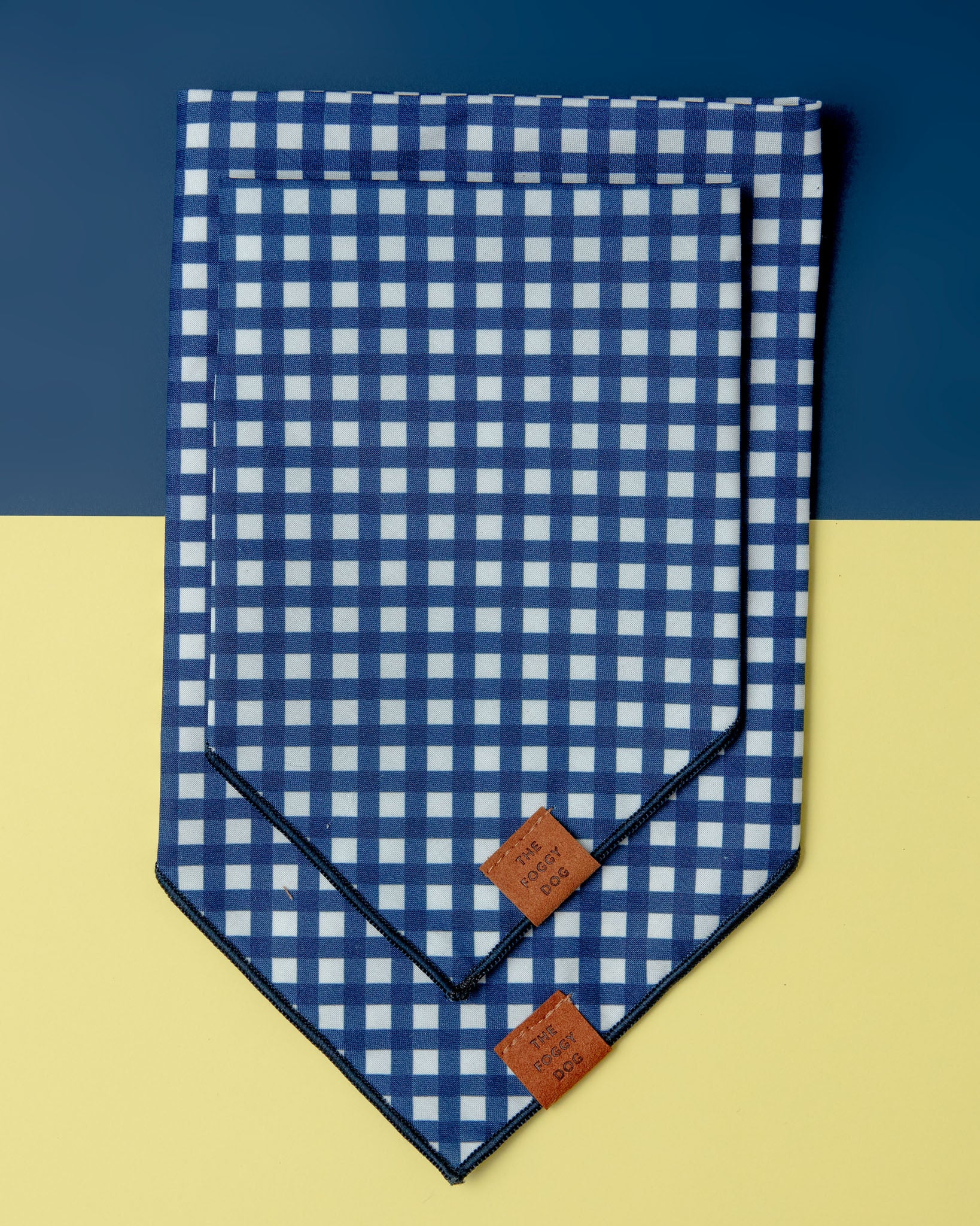 Navy Gingham Dog Bandana (Made in the USA) (FINAL SALE)