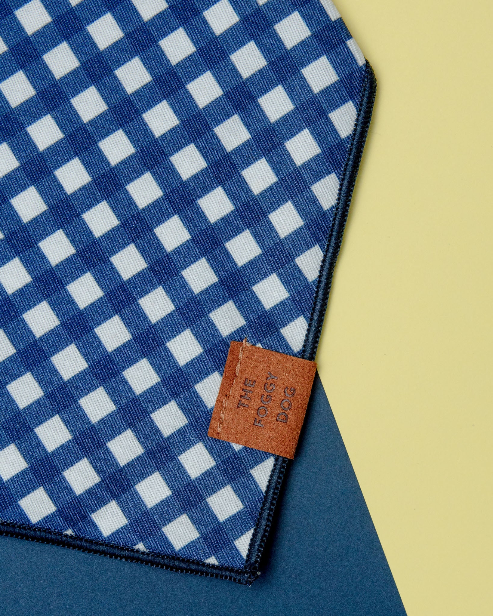 Navy Gingham Dog Bandana (Made in the USA) (FINAL SALE) - Image 3