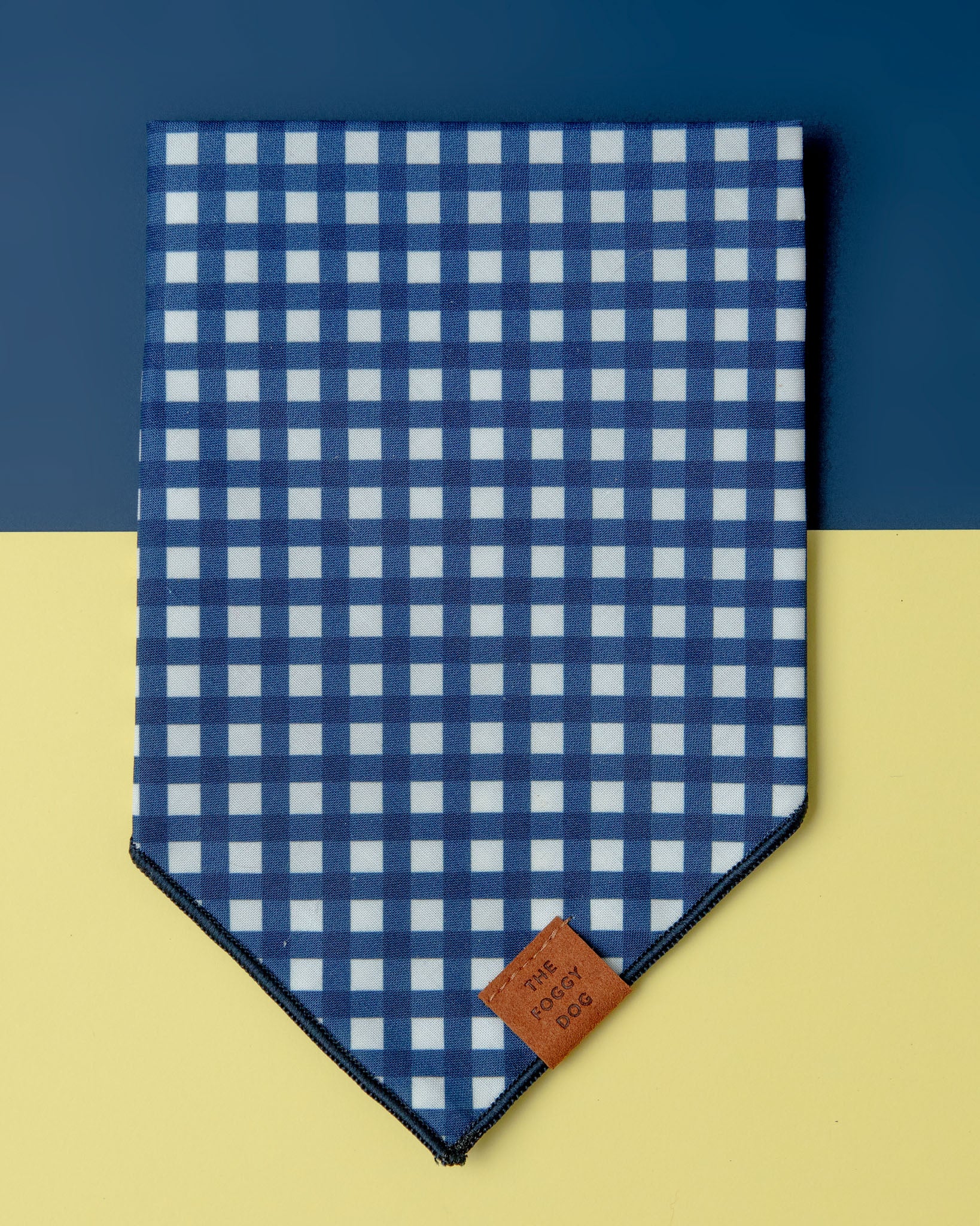Navy Gingham Dog Bandana (Made in the USA) (FINAL SALE) - Image 4