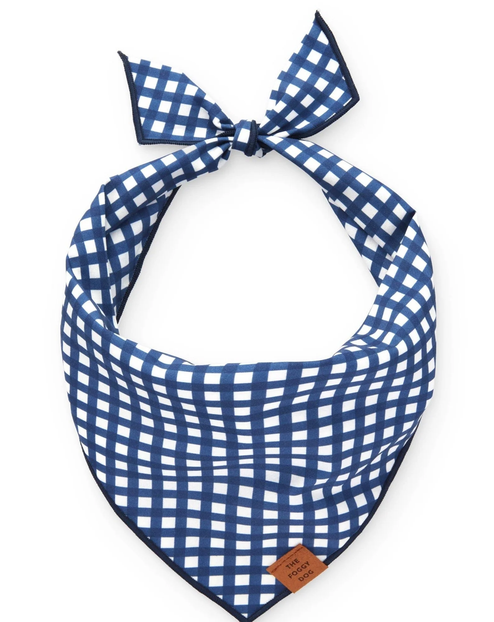 Navy Gingham Dog Bandana (Made in the USA) (FINAL SALE) - Image 5