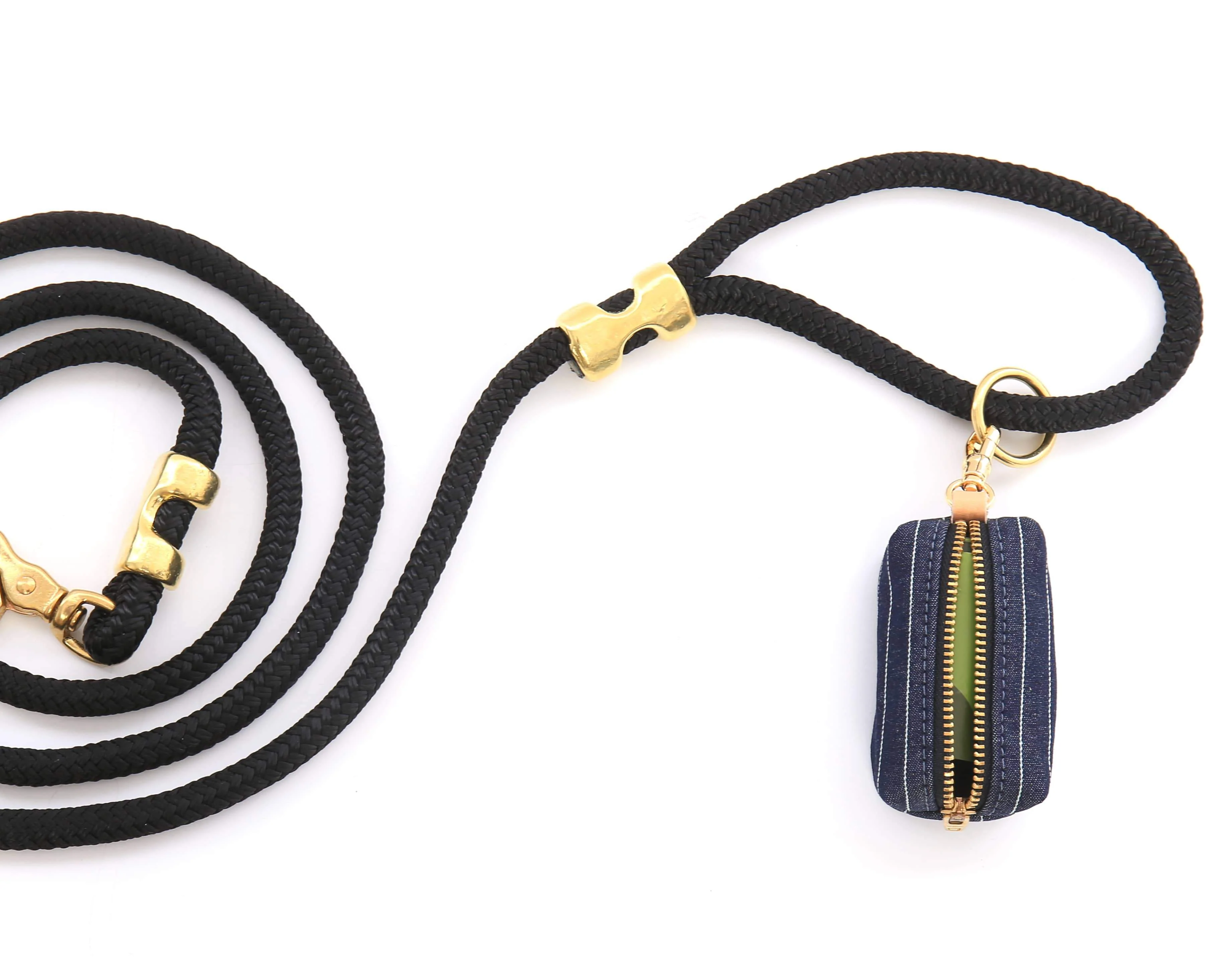 THE FOGGY DOG | Navy Pinstripe Leash Bag - Image 3