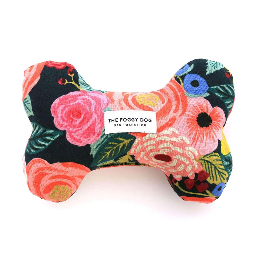 Painted Peonies Midnight Dog Squeaky Toy (FINAL SALE) - Image 3