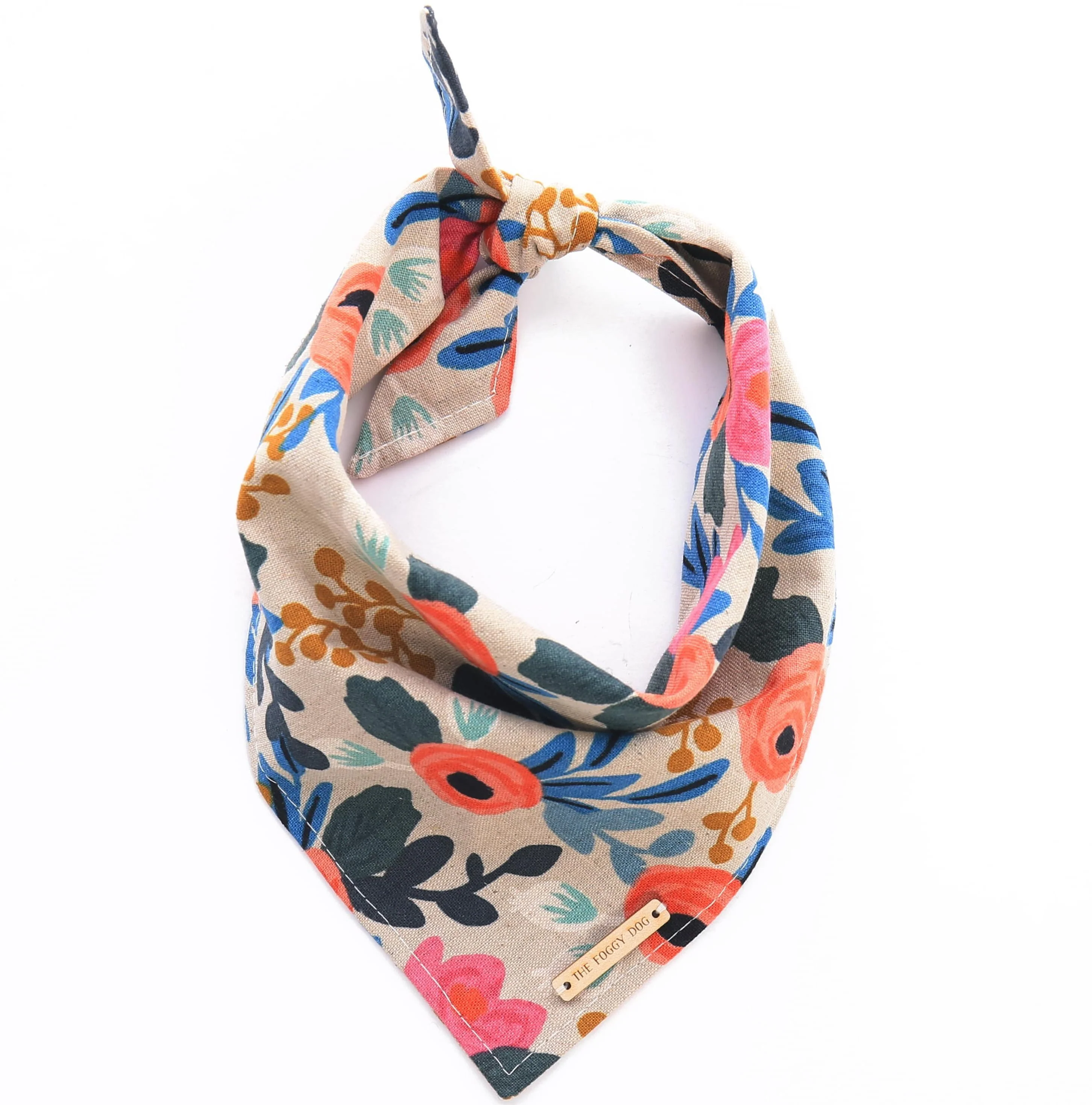 THE FOGGY DOG | Rosa Floral Natural Bandana