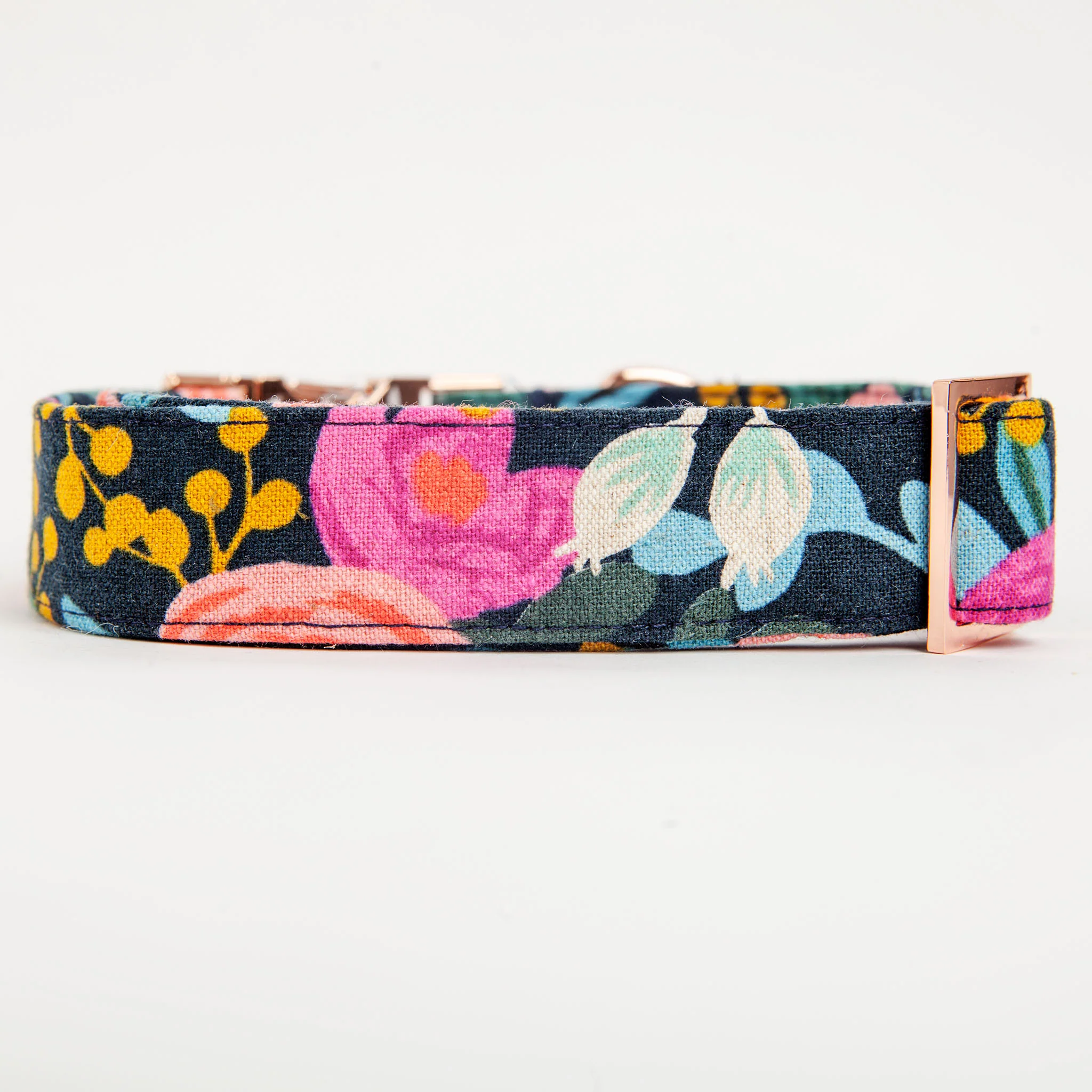 Rosa Floral Navy Dog Collar (FINAL SALE) - Image 2