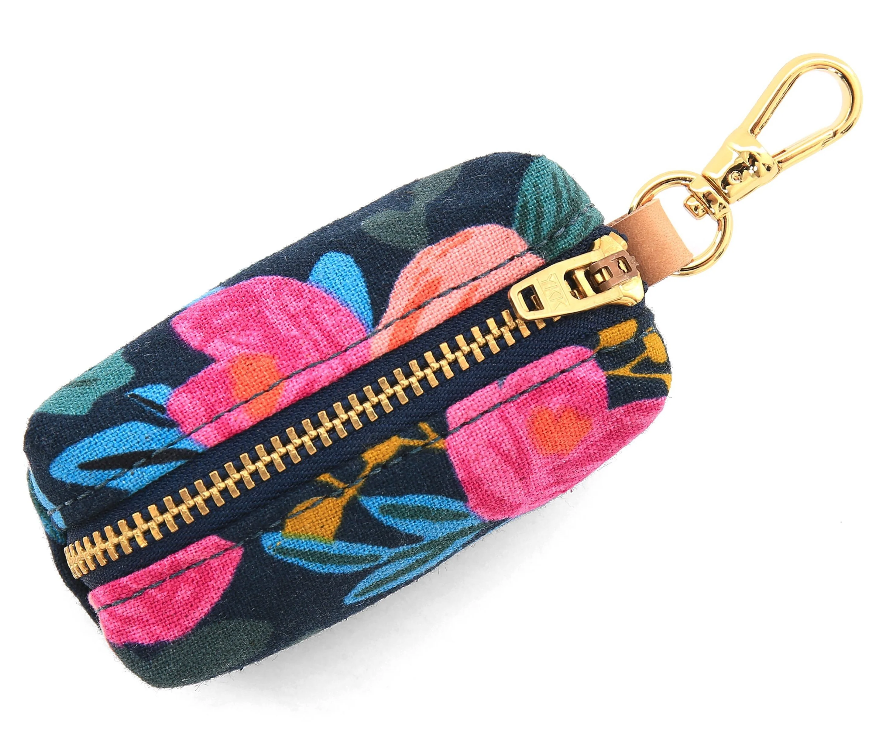 Rosa Floral Navy Leash Bag