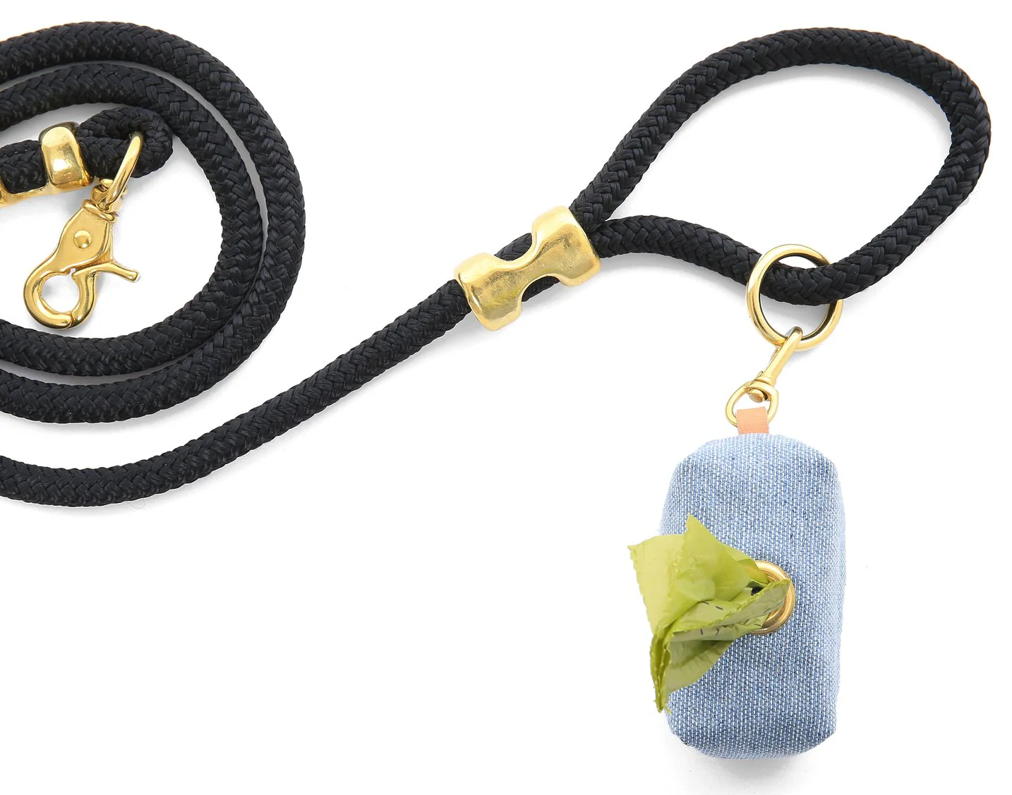 THE FOGGY DOG | Upcycled Light Denim Leash Bag - Image 2