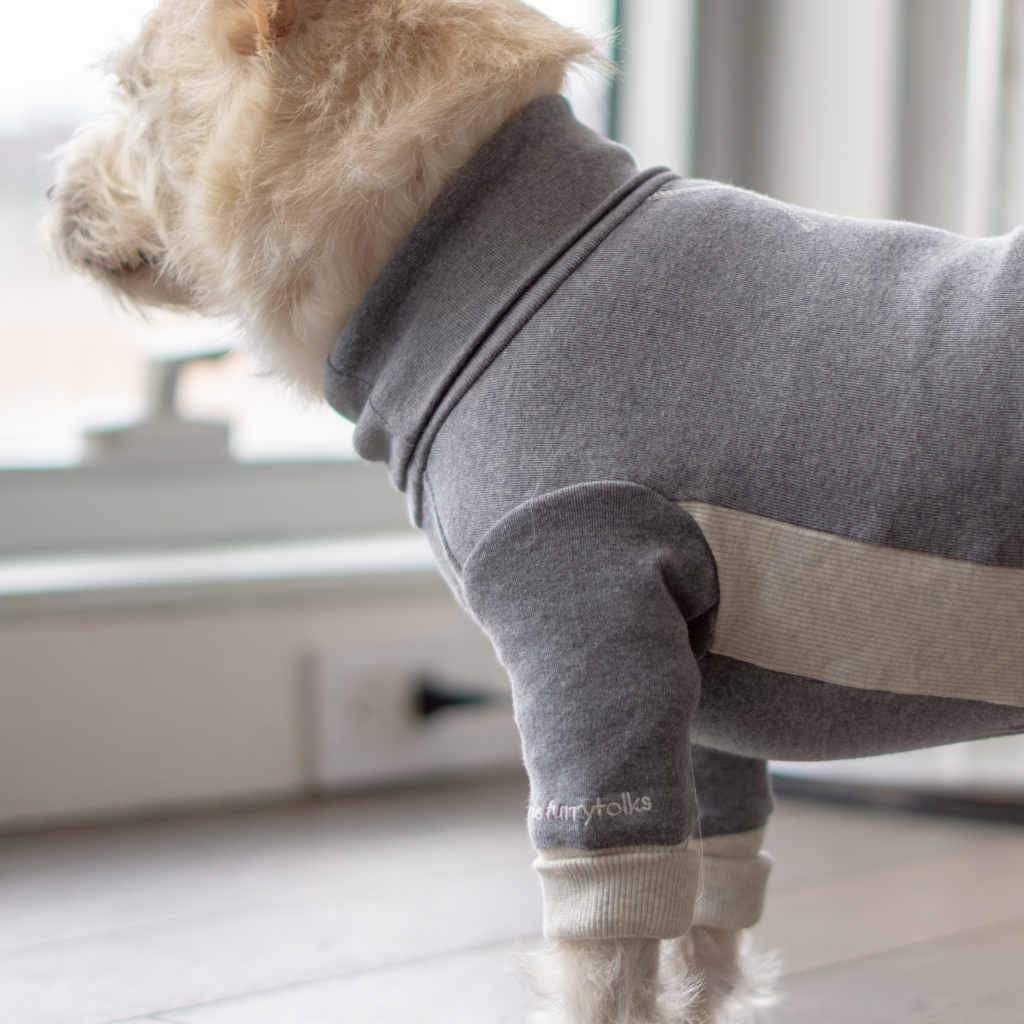 THE FURRYFOLKS | High Neck Tee in Grey - Image 2