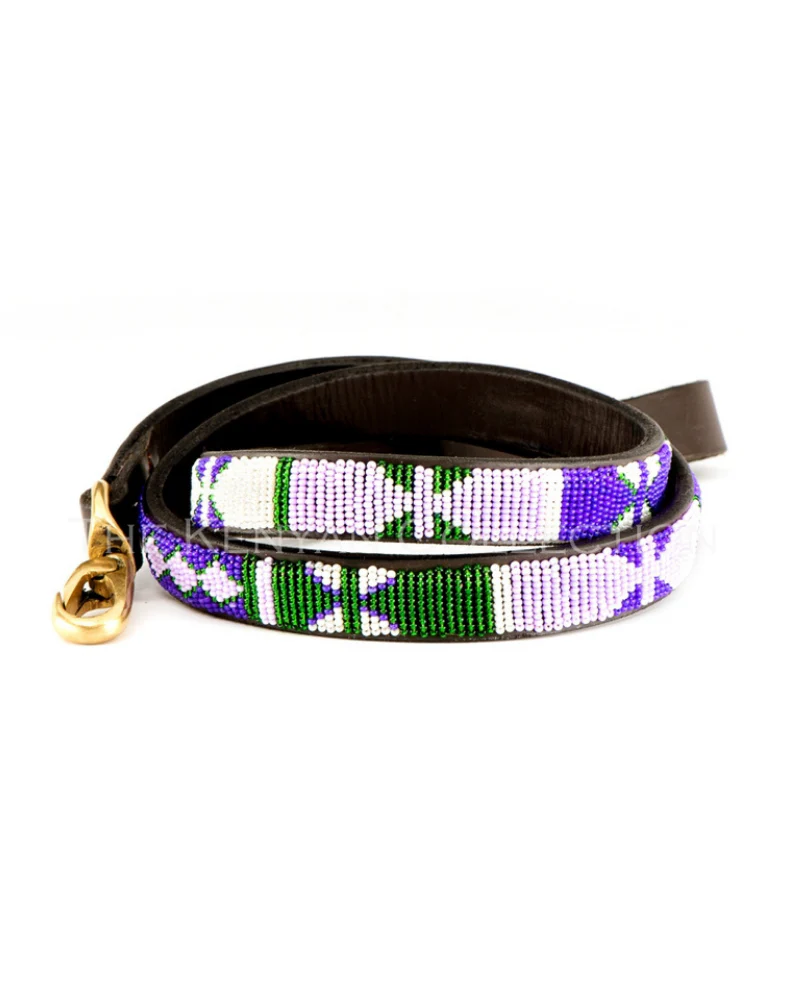 Yesterday Today Tomorrow Beaded Dog Leash (FINAL SALE)