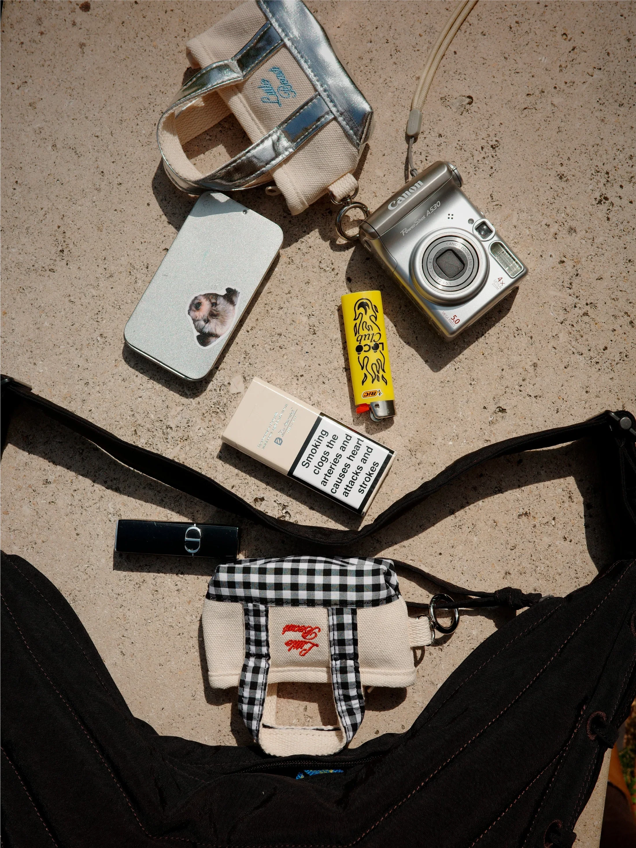 The Little Beast Poop Bag Tote in Gingham - Image 2