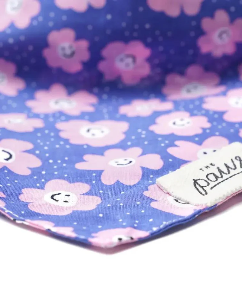 Ditzy Daisies Pink + Purple Dog Bandana (CLEARANCE) - Image 2