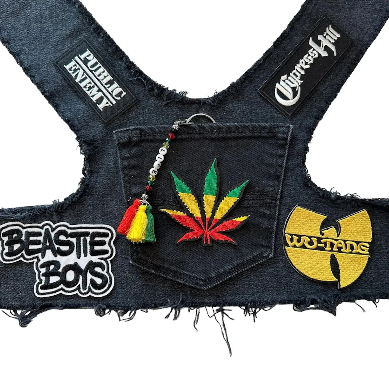 The High Life Rocker Upcycled Denim Dog Harness (FINAL SALE) - Image 2