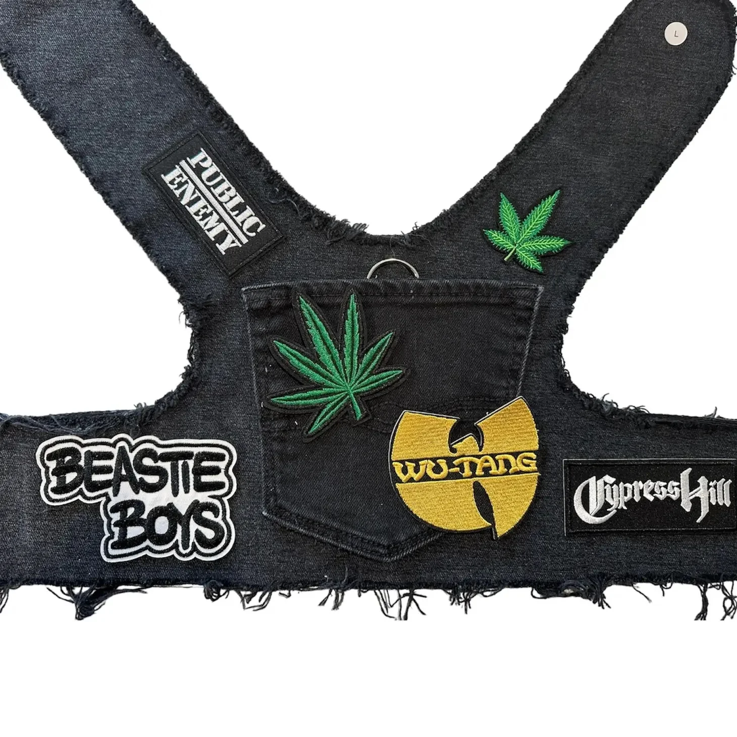 The High Life Rocker Upcycled Denim Dog Harness (FINAL SALE) - Image 3