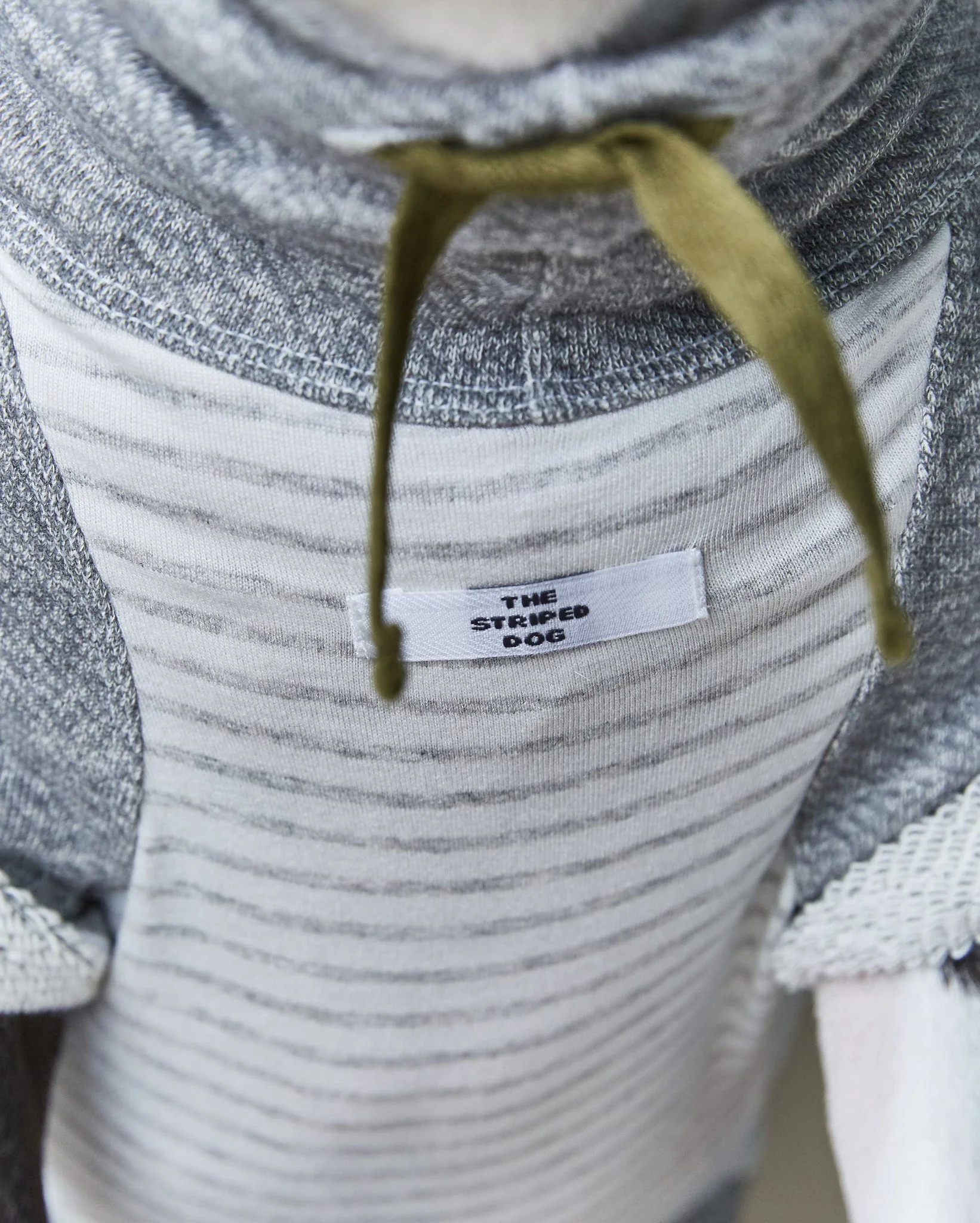 Oxford Stripe Dog Funnel Neck Pullover<br>((CLEARANCE) - Image 4