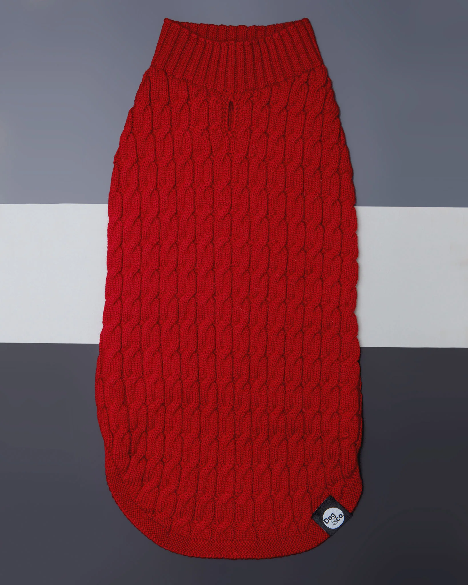 The Uptown Cable Knit Sweater in Big Apple Red Merino Wool (Made in NYC) (FINAL SALE) - Image 6