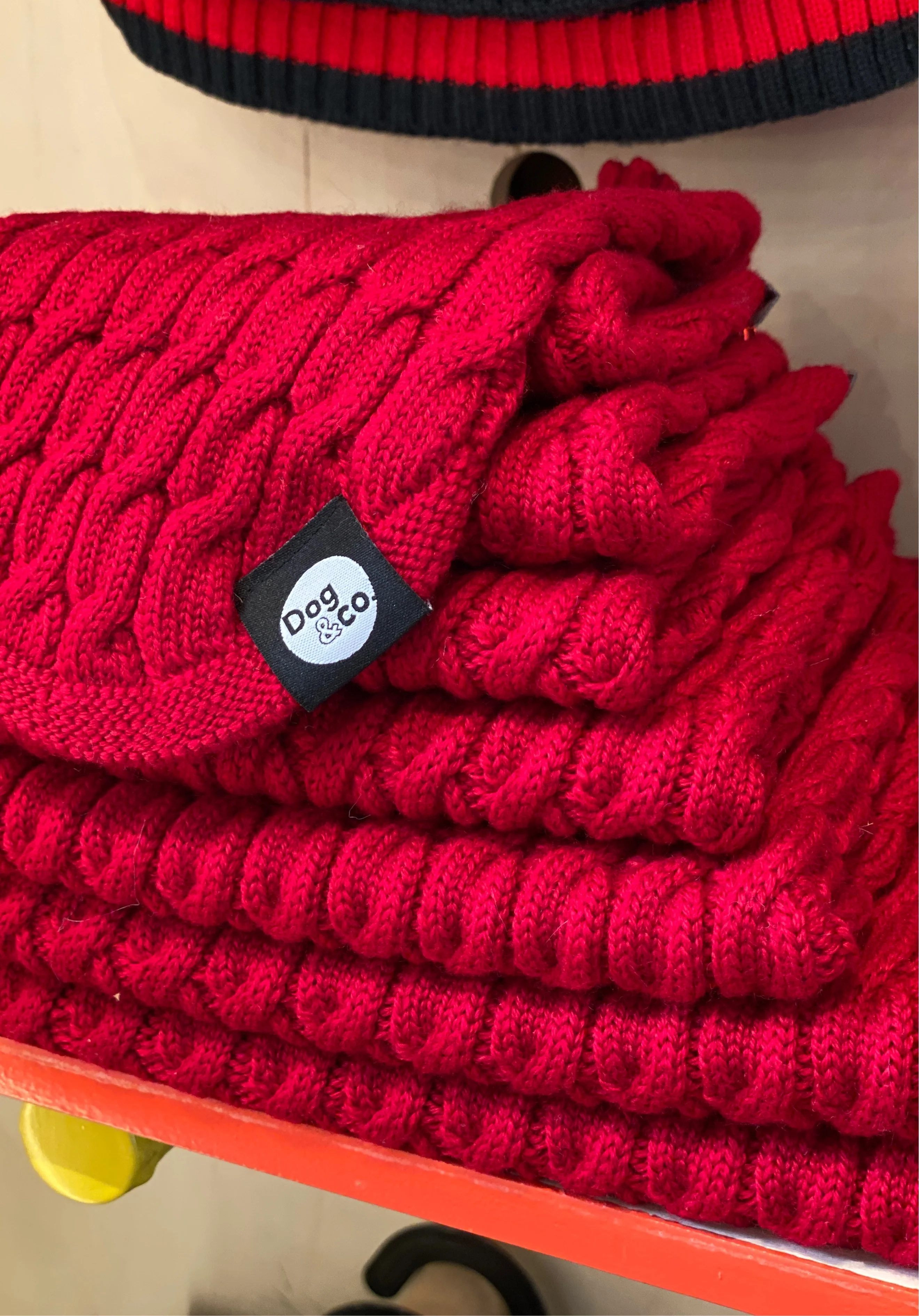 The Uptown Cable Knit Sweater in Big Apple Red Merino Wool (Made in NYC) (FINAL SALE) - Image 9