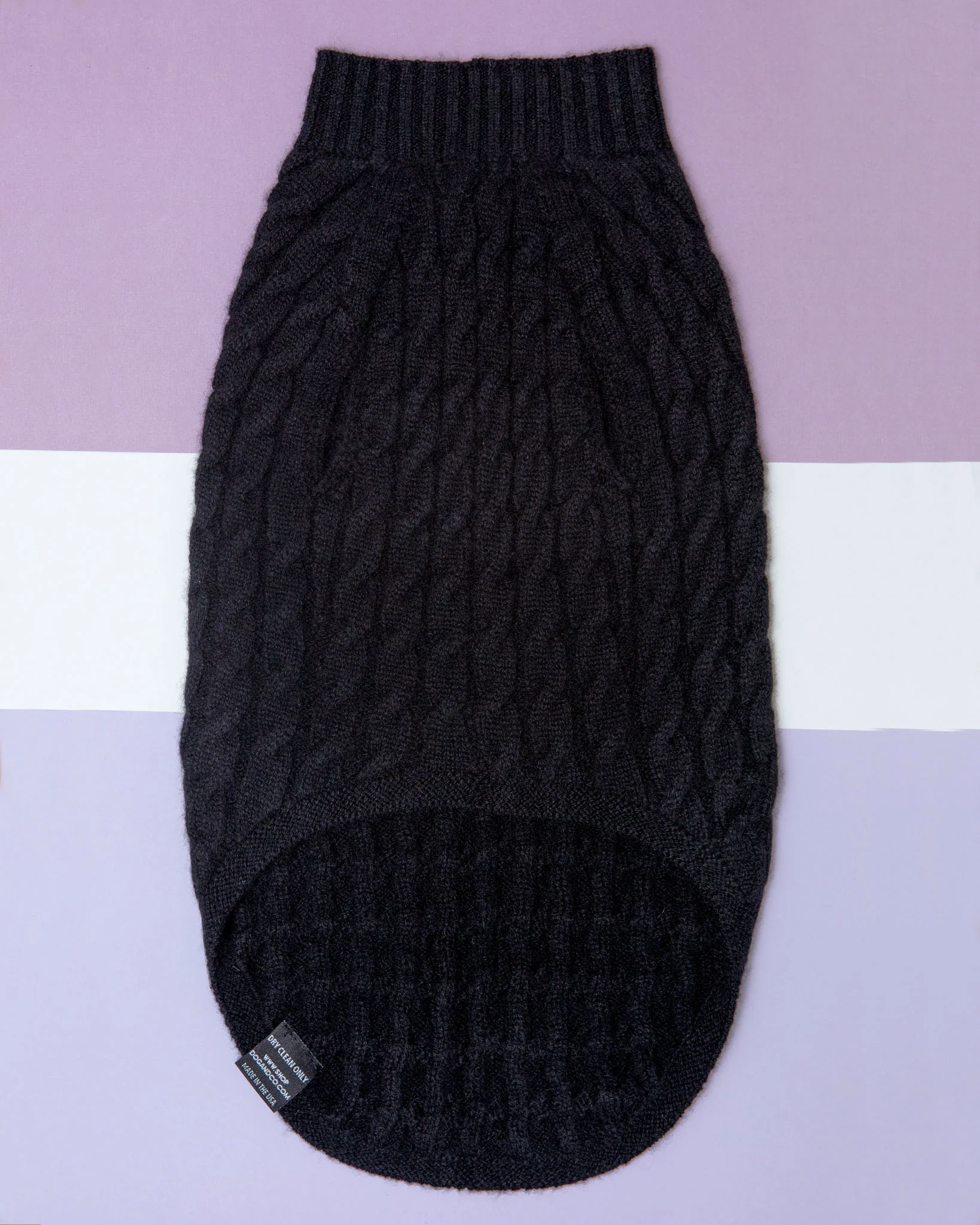 The Uptown Cable Knit Sweater in Black Cashmere (Made in NYC) - Image 5
