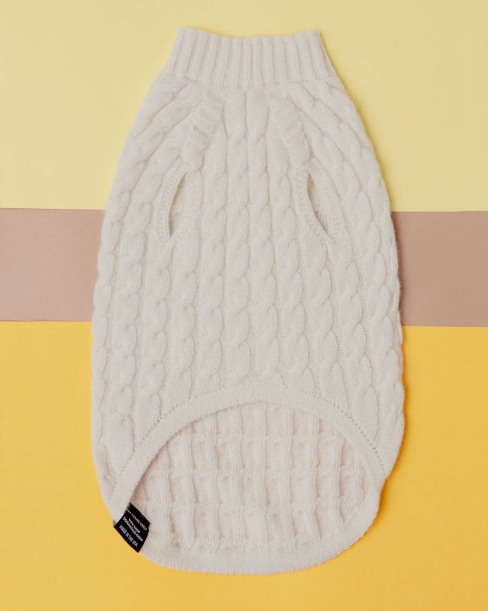 The Uptown Cable Knit Sweater in Natural Merino Wool (Made in NYC) - Image 6