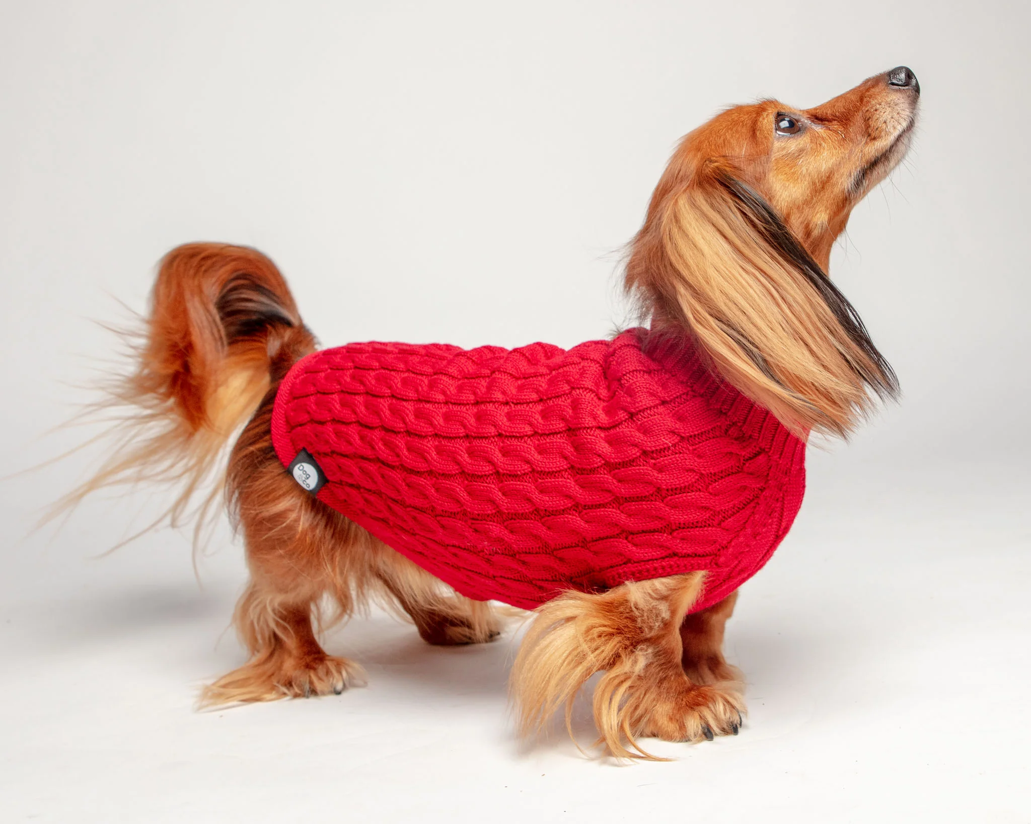 The Uptown Cable Knit Sweater in Red Cotton (Made in NYC) - Image 5