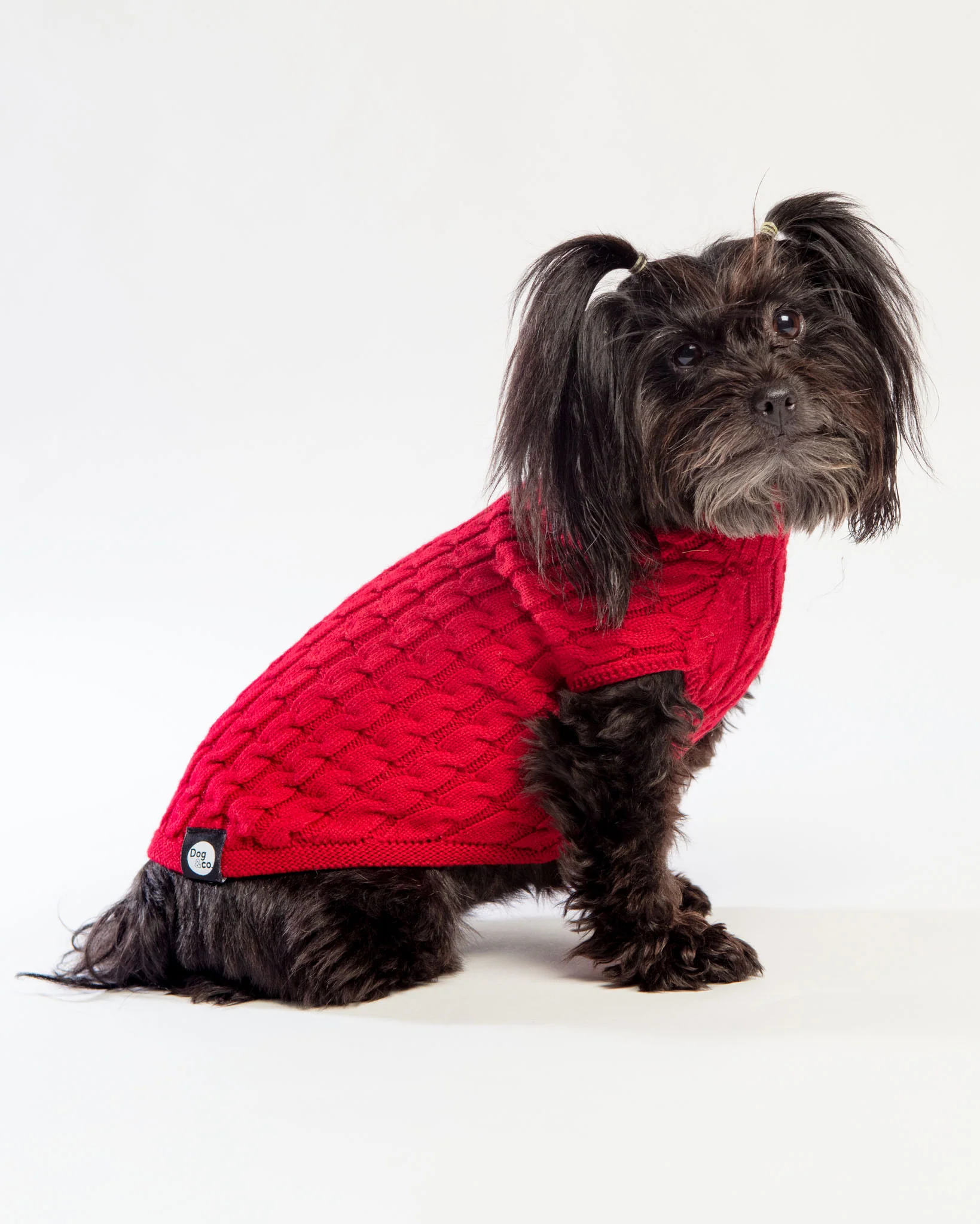 The Uptown Cable Knit Sweater in Red Cotton (Made in NYC) - Image 6