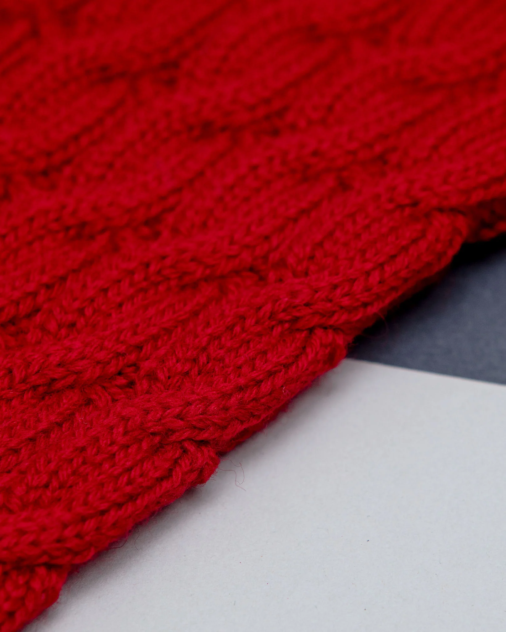 The Uptown Cable Knit Sweater in Red Cotton (Made in NYC) - Image 8