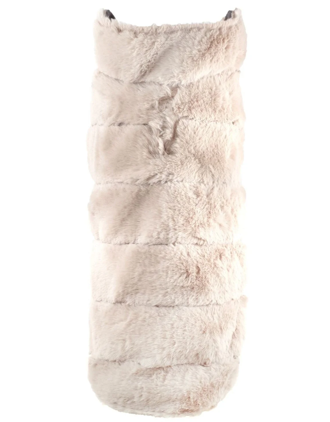 Faux Fur Dog Coat in Beige - Image 2