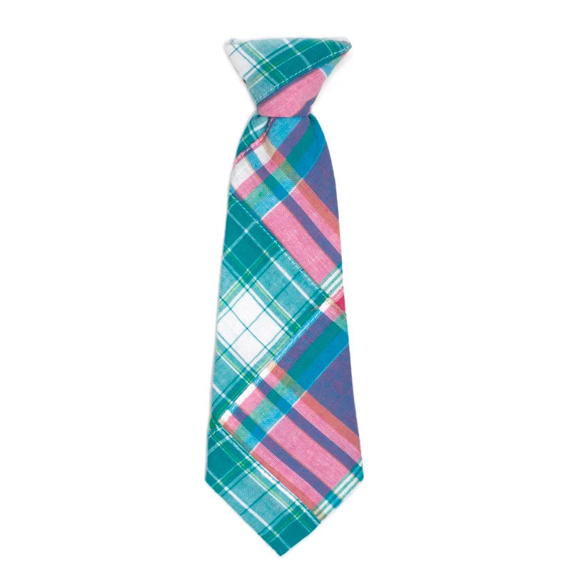 Multi Patch Madras Pet Neck Tie (FINAL SALE) - Image 2