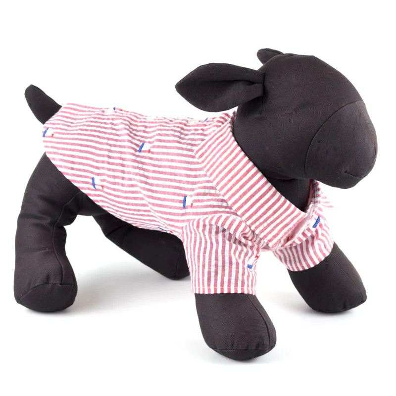THE WORTHY DOG | Sailboat Shirt with Red Stripes - Image 3
