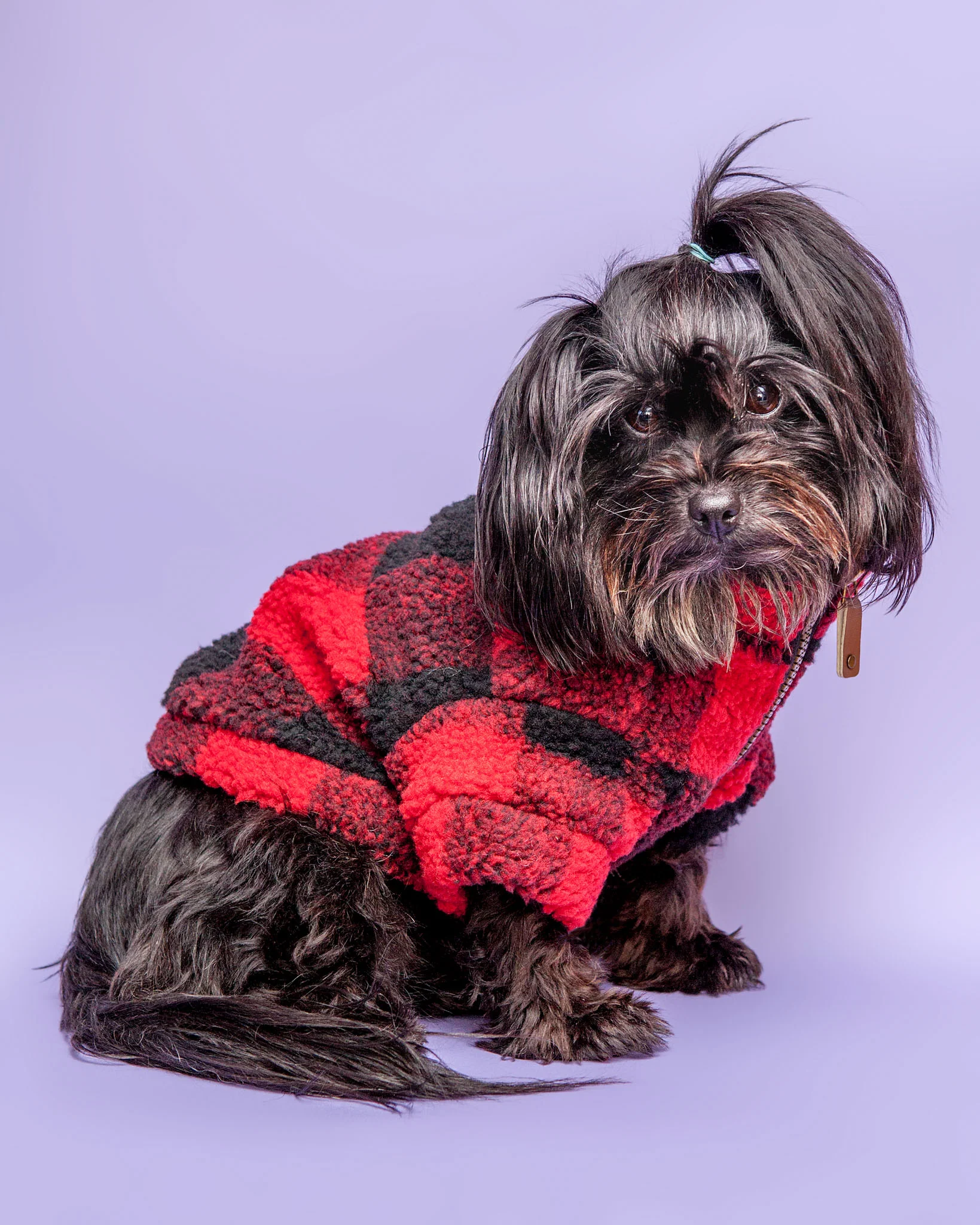 Wubby Quarter-Zip Dog Fleece in Buffalo Plaid (CLEARANCE) - Image 4