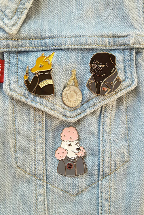 THESE THINGS | Bad Biter Gang Bad BooBoo Chihuahua Enamel Pin - Image 2