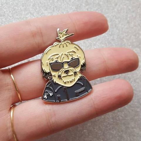 THESE THINGS | Cheeky the Dog Enamel Pin - Image 2