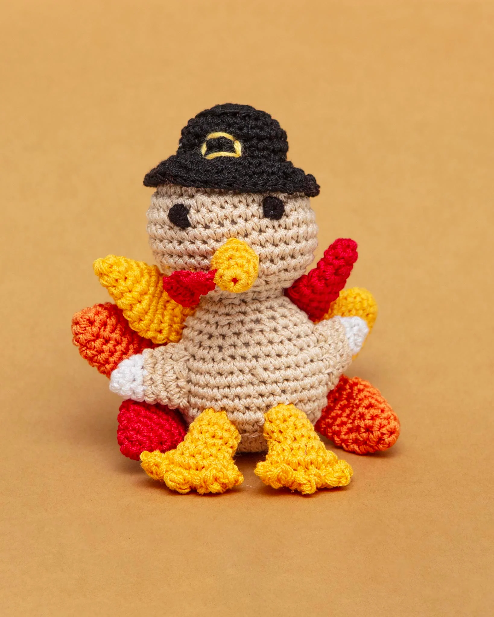 Thomas the Turkey Organic Cotton Knit Dog Toy