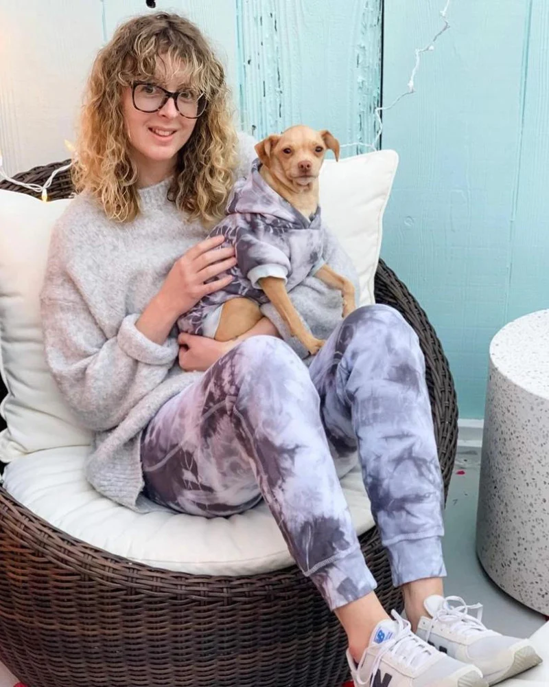Tie Dye Dog Hoodie in Grey & White (FINAL SALE) - Image 3