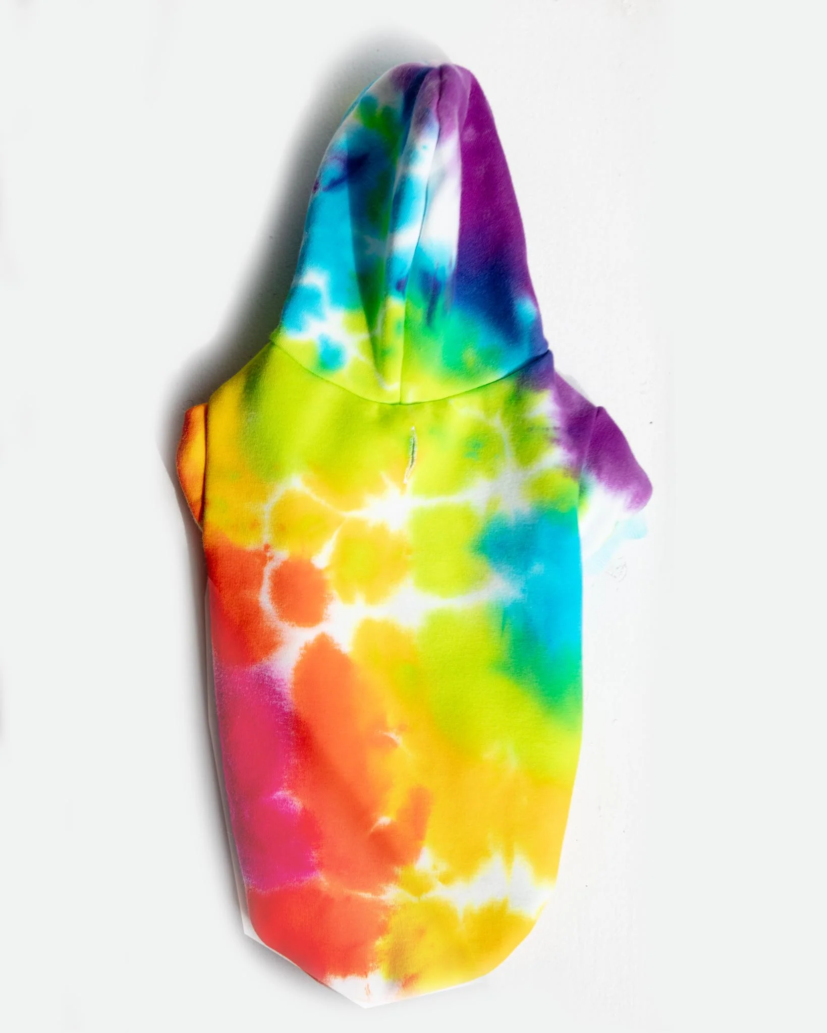 Tie Dye Dog Hoodie in Rainbow - Image 2