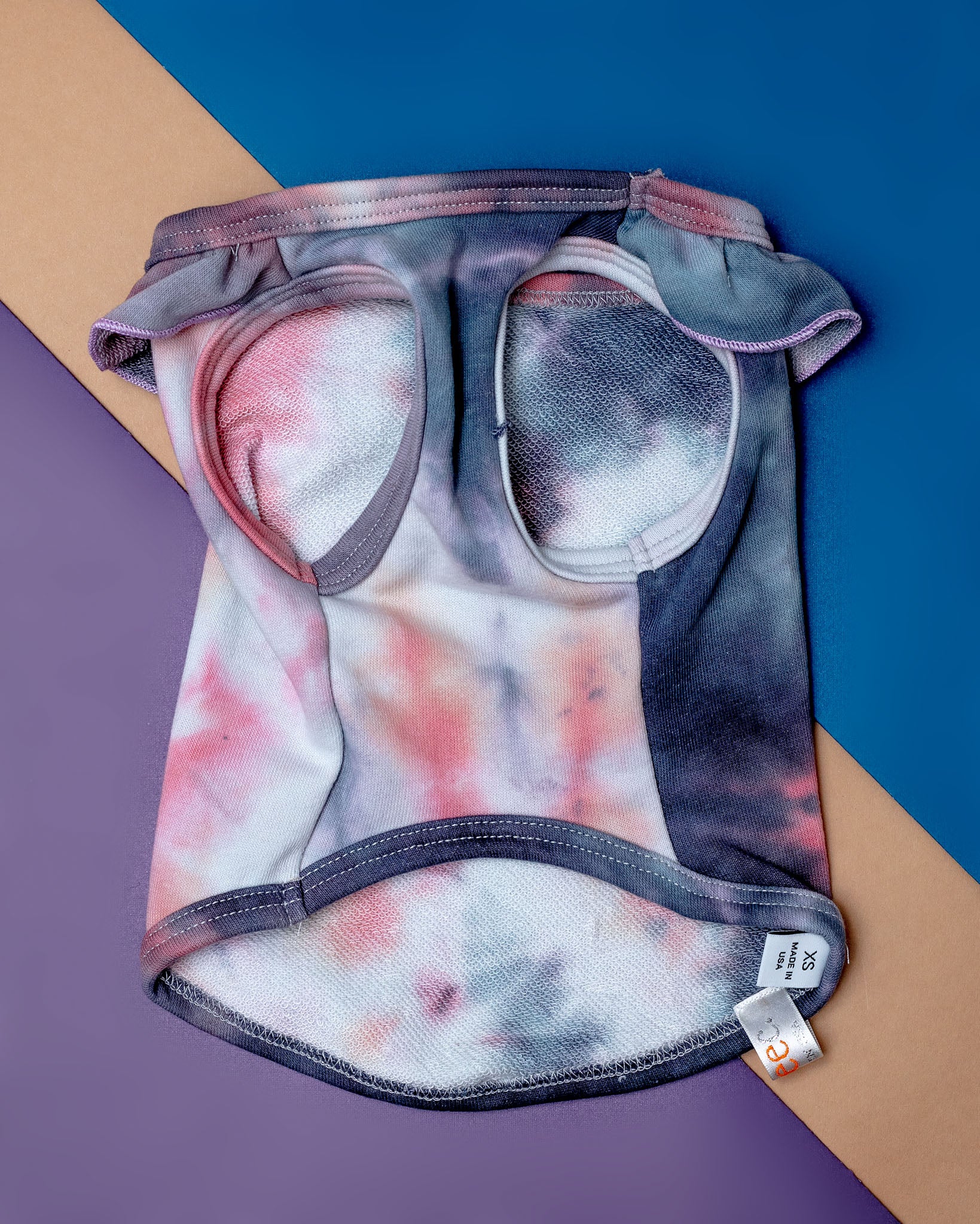 Tie-Dye Ruffle Neck Dog Tank (Made in the USA) << CLEARANCE >> - Image 2