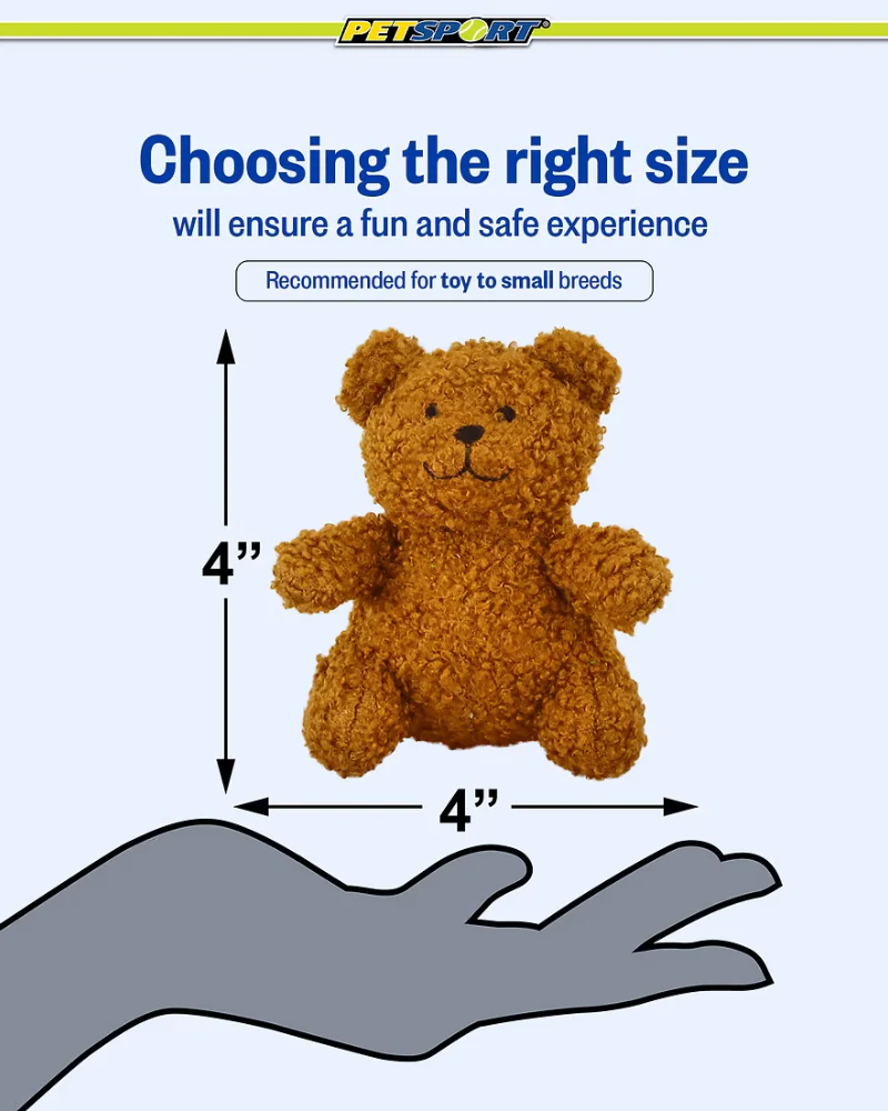 Tiny Teddy Squeaky Plush Dog Toy - Image 5