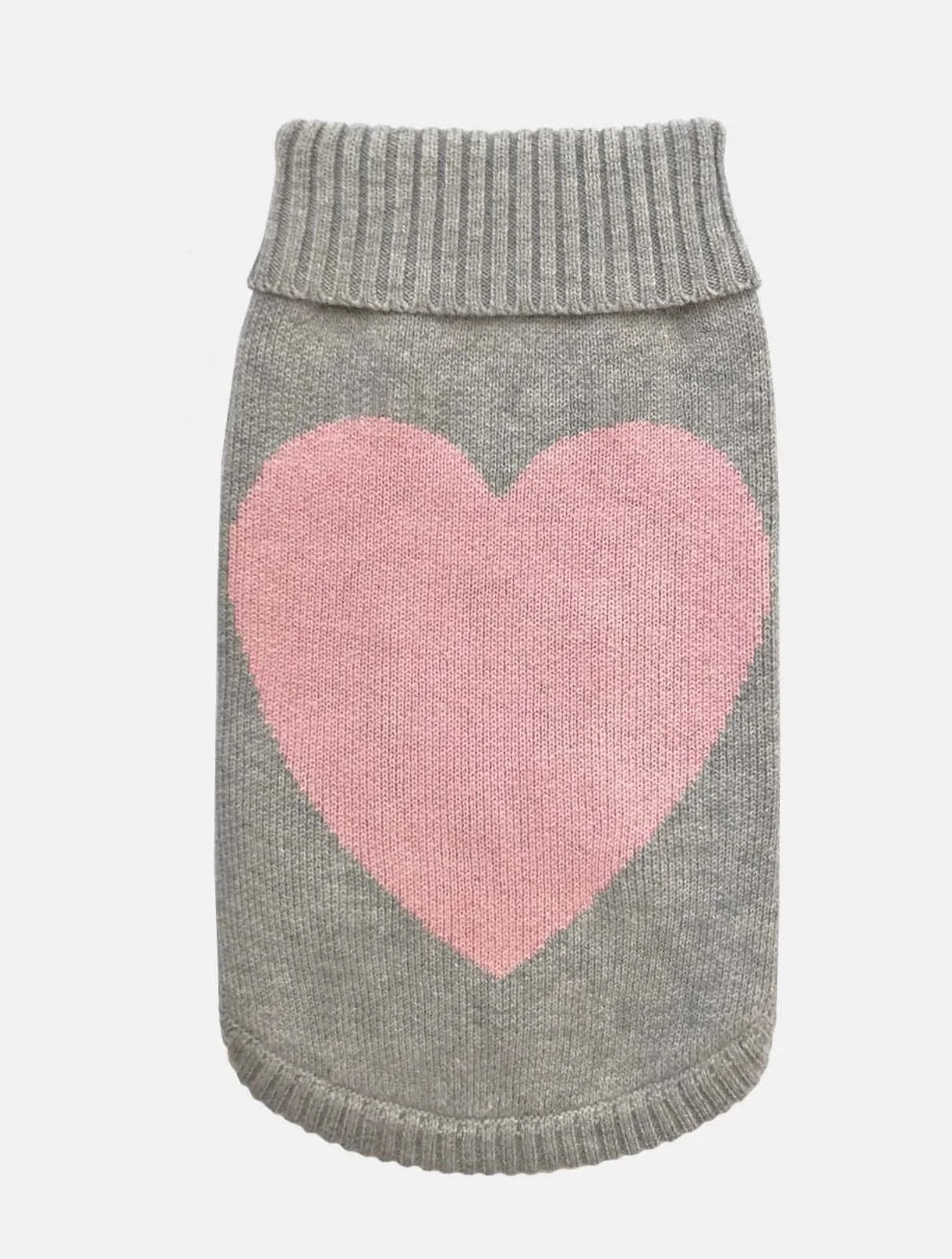 TINY WOLF | Love Heart Dog Sweater in Grey