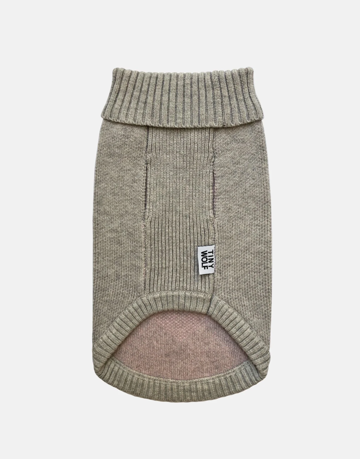 TINY WOLF | Love Heart Dog Sweater in Grey - Image 2