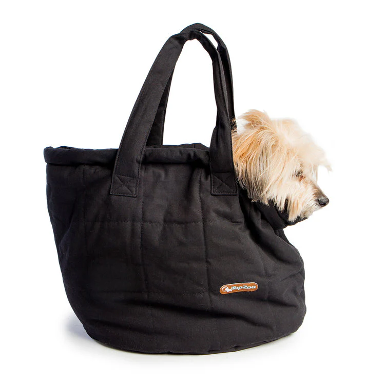 Oval Bed Dog Bag in Black - Image 2