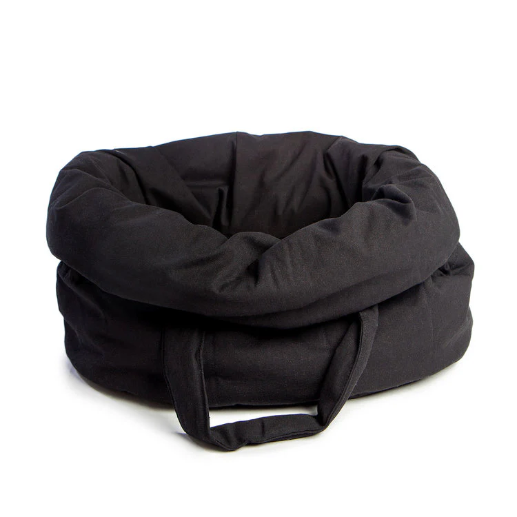 Oval Bed Dog Bag in Black - Image 4