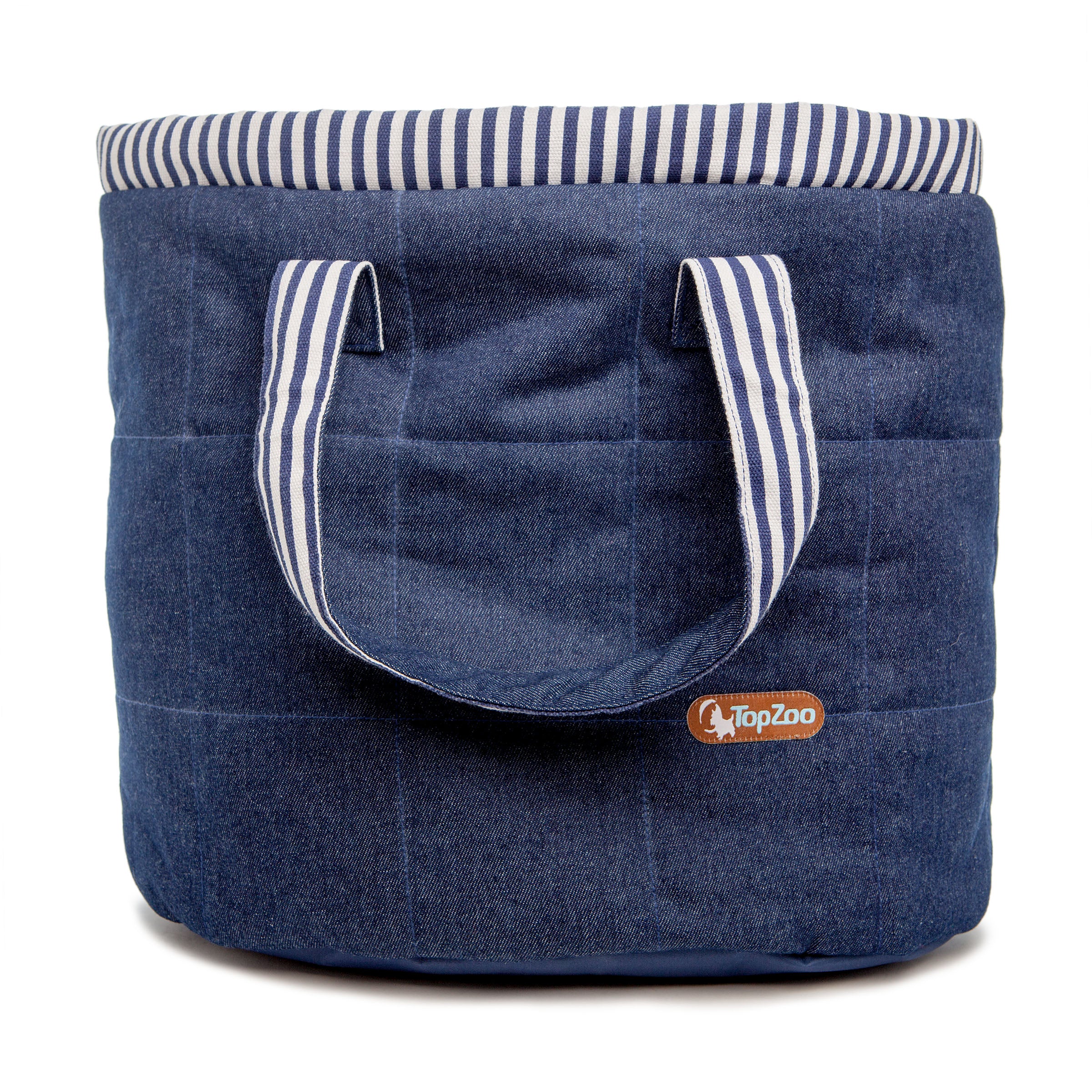Oval Dog Bed Bag in Denim - Image 2