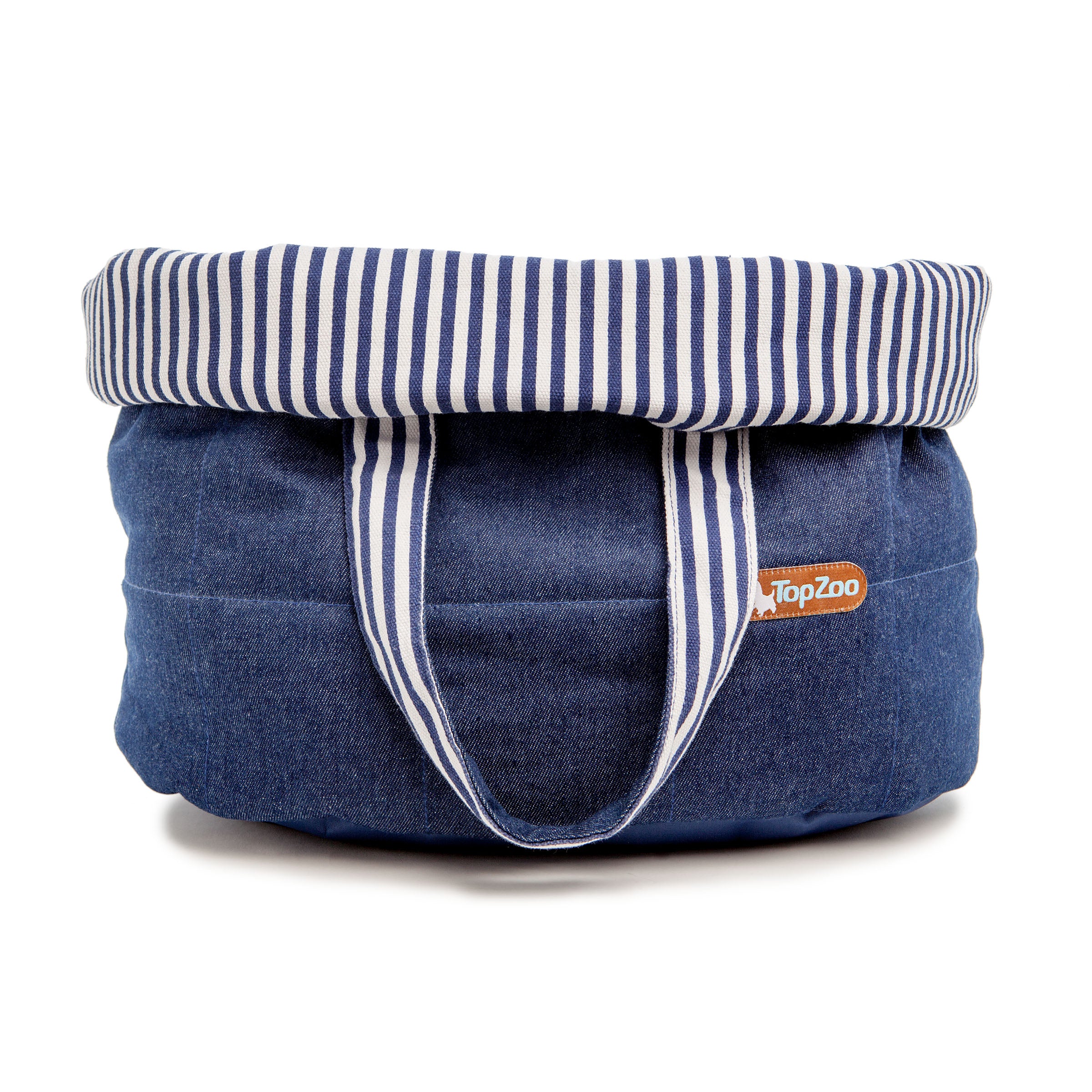 Oval Dog Bed Bag in Denim - Image 3