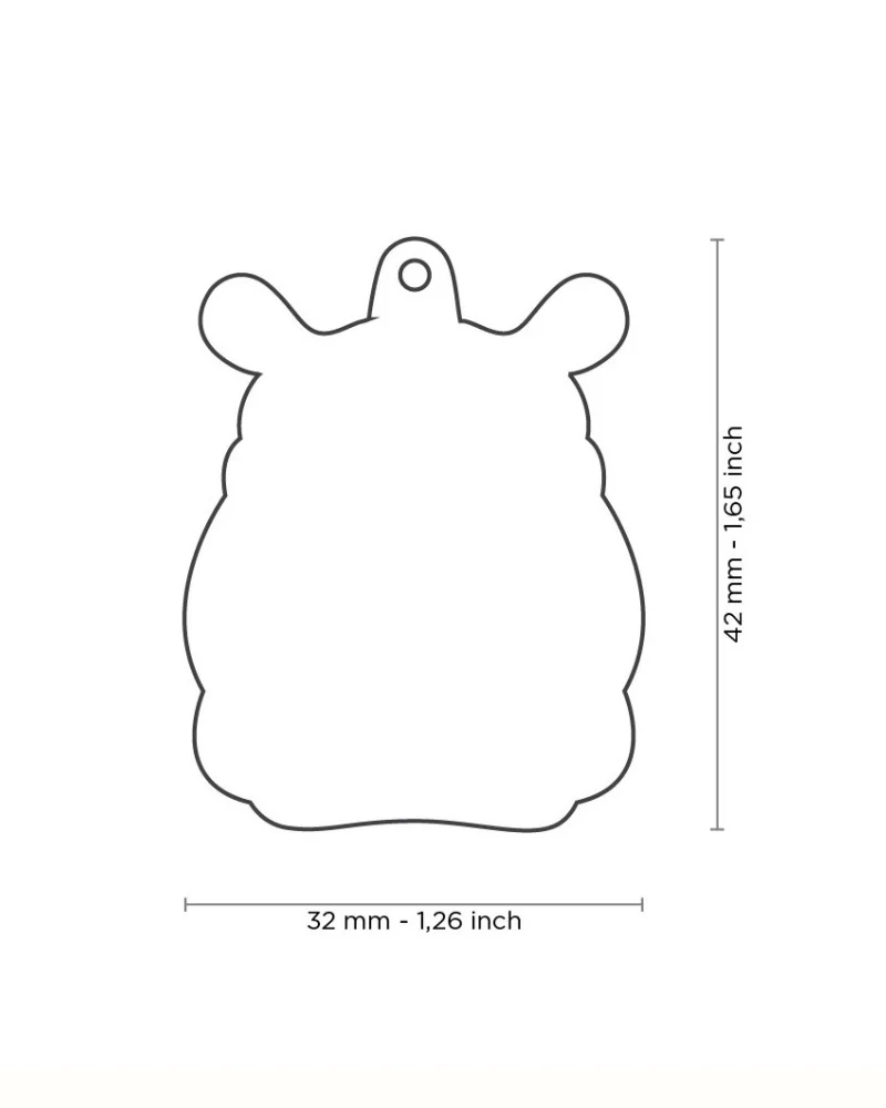 Totally Hippo Custom Pet ID Tag - Image 2