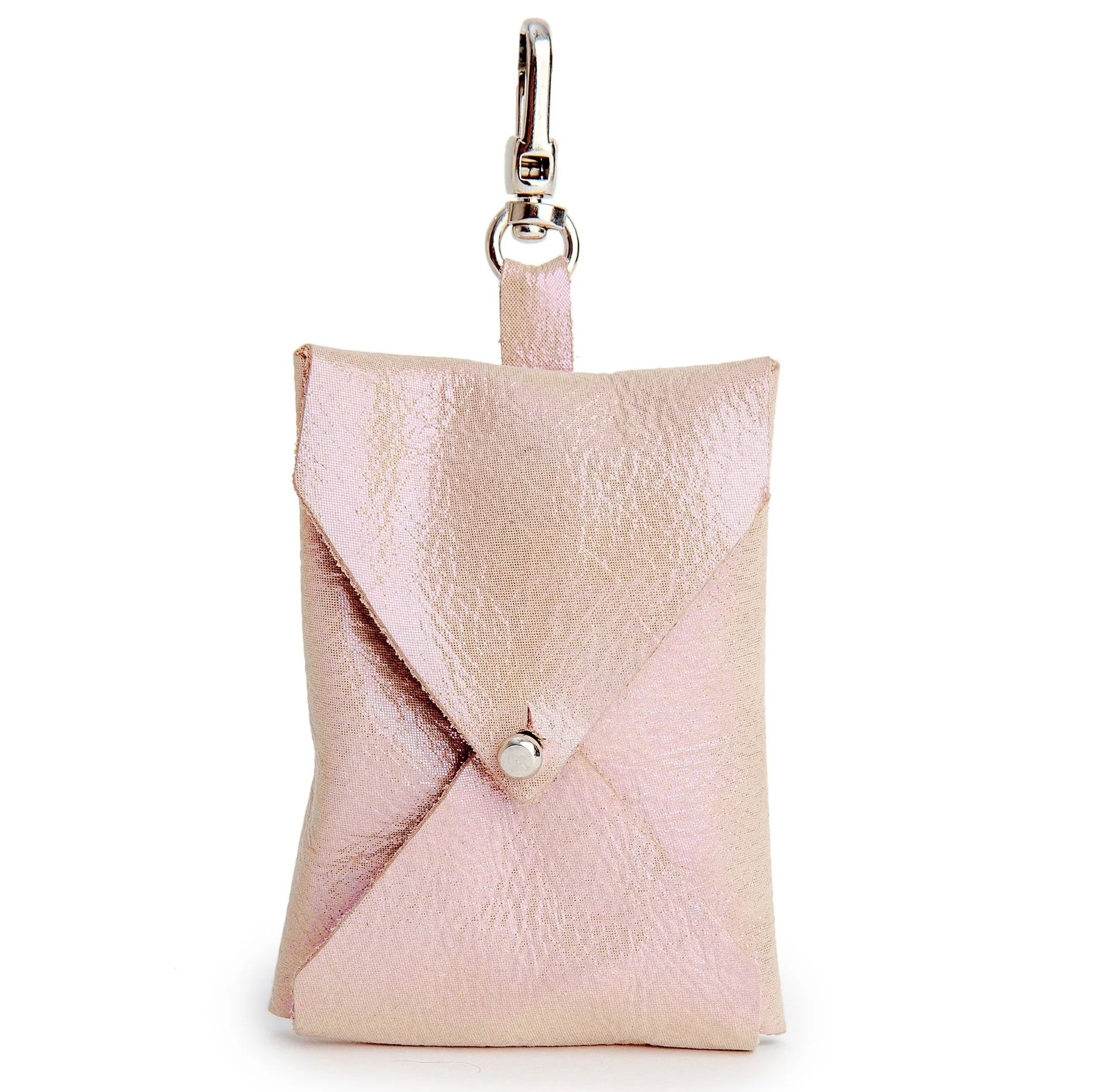 TRACEY TANNER | Luxe Leather Leash Bag in Soft Pink Shimmer