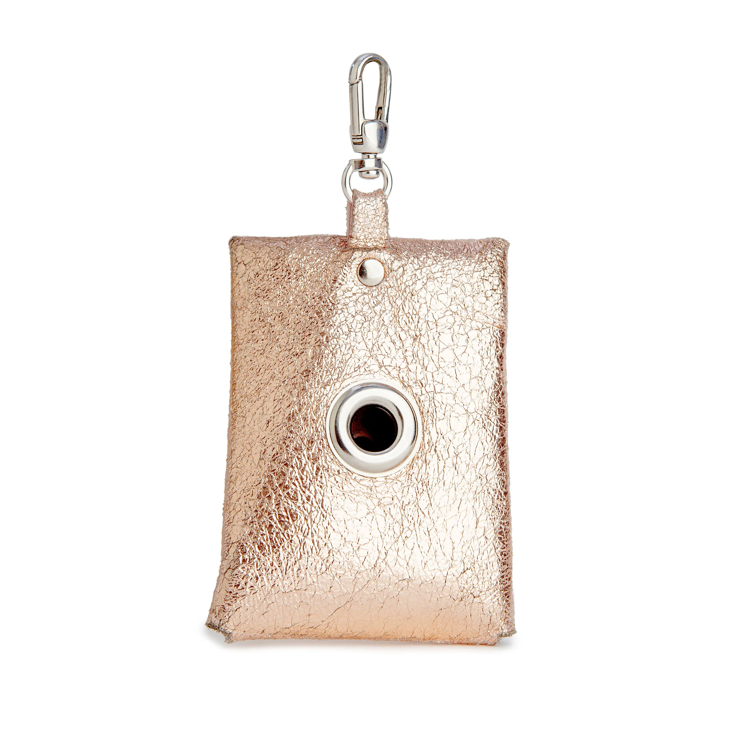 TRACEY TANNER | Luxe Leather Leash Bag in Metallic Rose Gold - Image 2