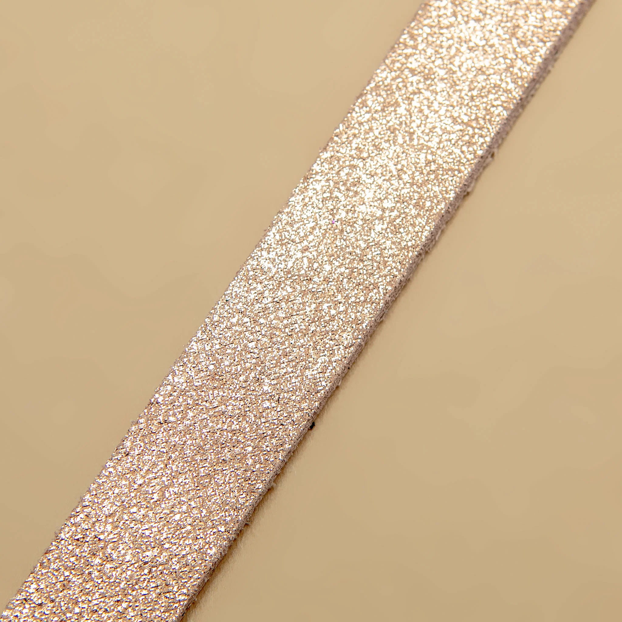 The Cleo Leather Tag Collar in Rose Gold Sparkle (DOG & CO. Exclusive) - Image 2