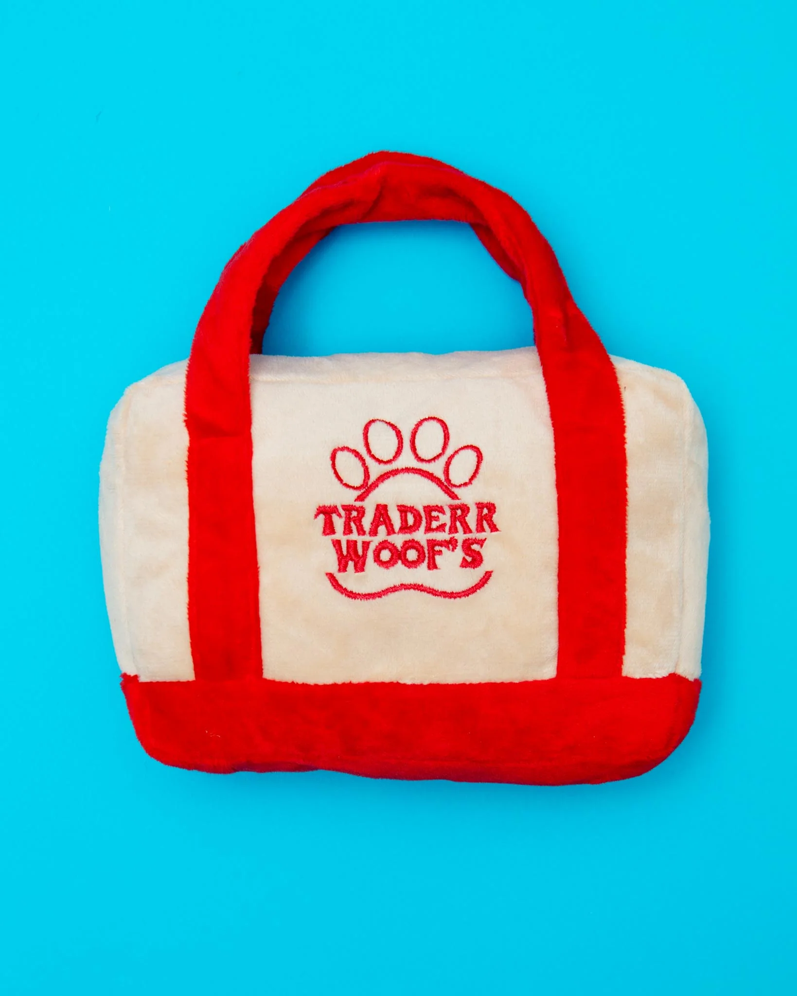 Traderr Woof’s Plush Squeaky Dog Toy