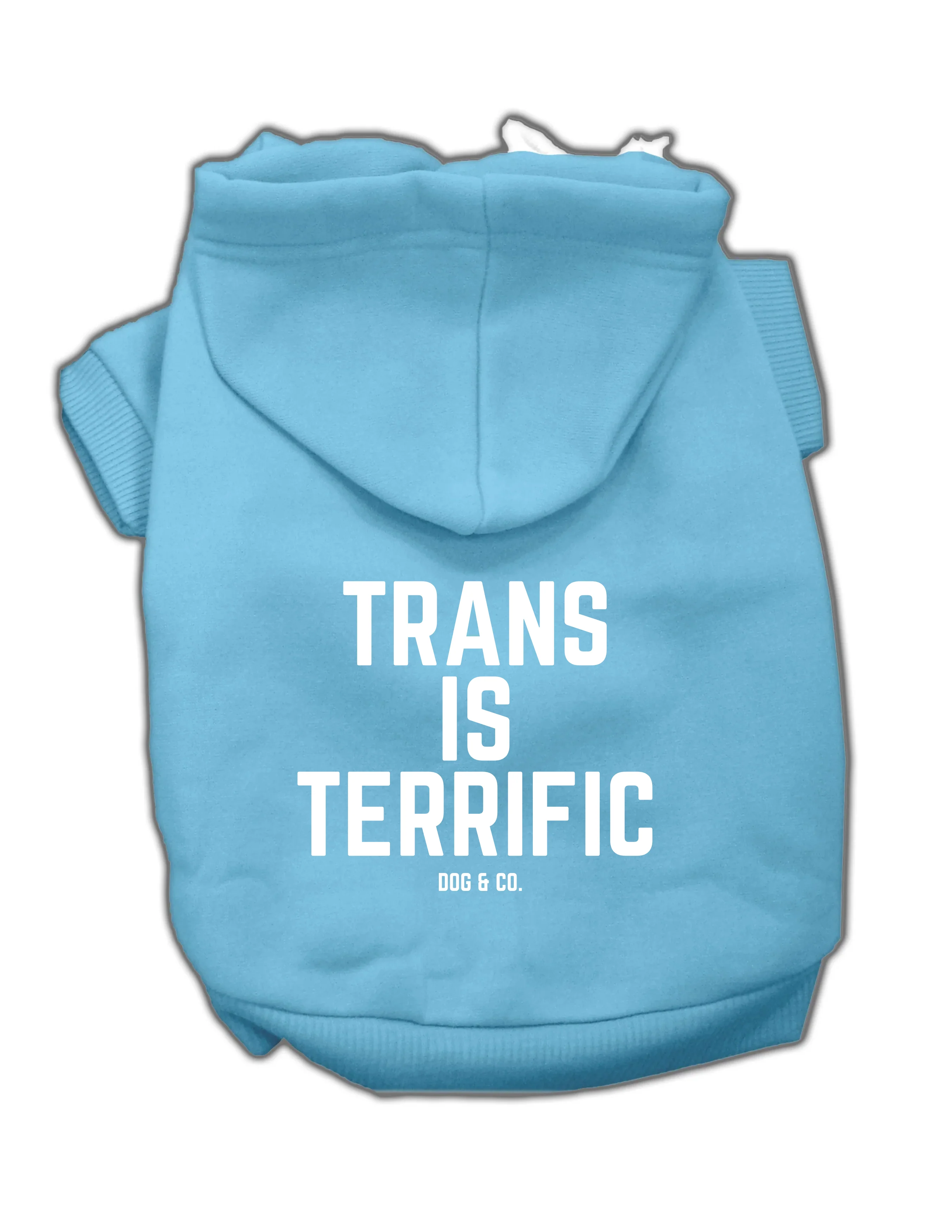*Trans is Terrific* Graphic Dog Hoodie (Proceeds Benefit the ACLU) - Image 6