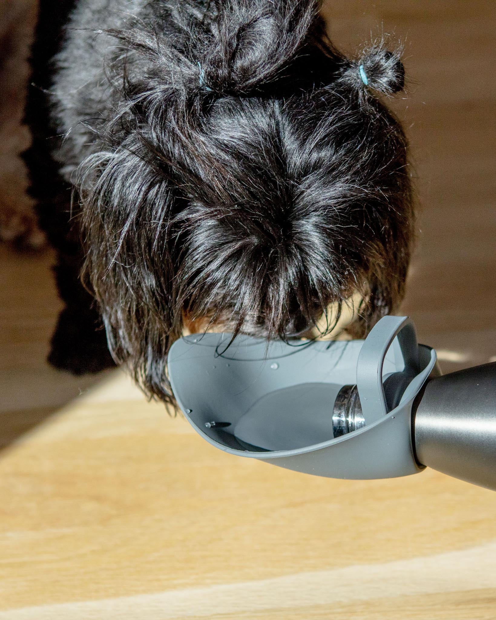 Travel Dog Bowl Bottle Attachment in Grey - Image 2